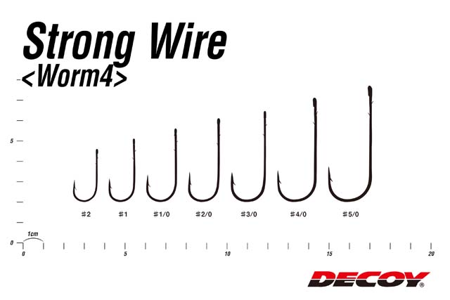 DECOY Worm4 Strong Wire: размерный ряд