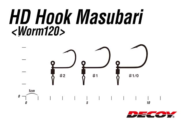 DECOY HD Hook masubari Worm120: размерный ряд