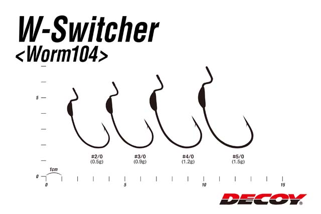 DECOY W-Switcher Worm104: размерный ряд