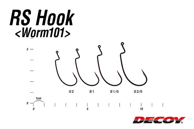 DECOY RS Hook Worm101: размерный ряд