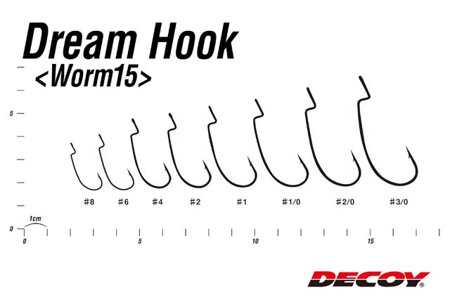 DECOY Worm15 Dream Hook: размерный ряд